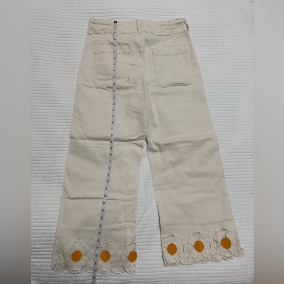 Maeve Colette Floral Detail Wide-Leg Pants - Picture 2 of 4